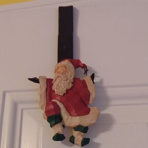 Santa Claus Wreath Or Stocking Hanger For Over A Door.